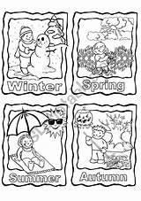 Seasons Worksheet Worksheets Coloring Kindergarten Pages Esl Eslprintables Preschool Activities Colour English Preview Books Flashcards Vocabulary sketch template