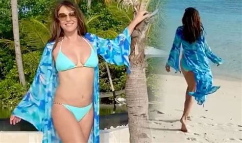 Liz Hurley 54 Showcases Incredible Bikini Body During Sun Soaked