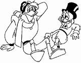 Mcduck Scrooge Launchpad Mcquack Coloring sketch template