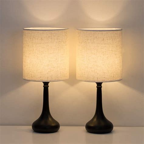 haitral bedside table lamps set   modern nightstand lamps simple