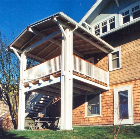 covered porch craftsman deck seattle  tim andersen architect