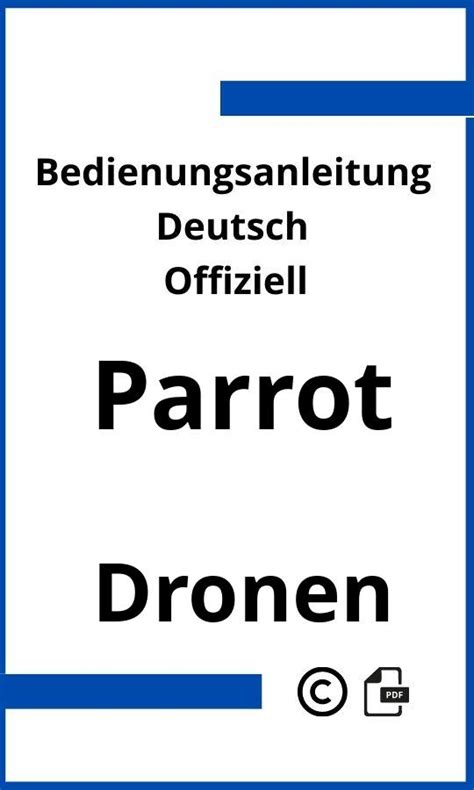 parrot dronen  bedienungsanleitung deutsch