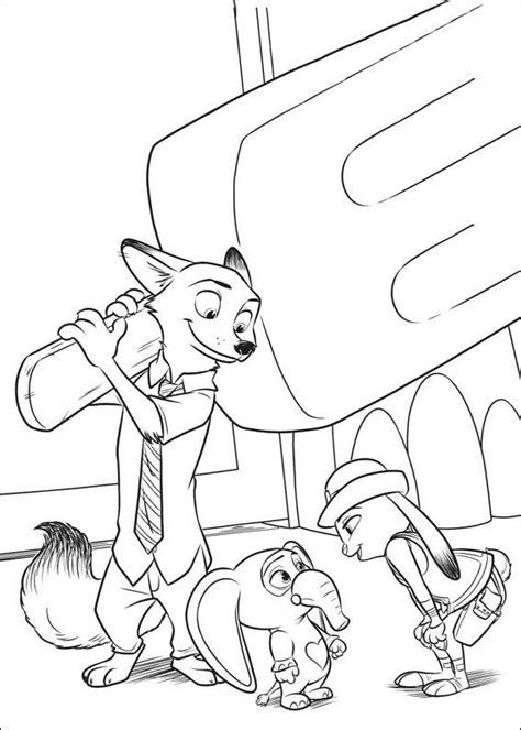 zootopia coloring pages  pinteres