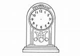 Colorear Relojes Pendulo Reloj Clock Coloring sketch template