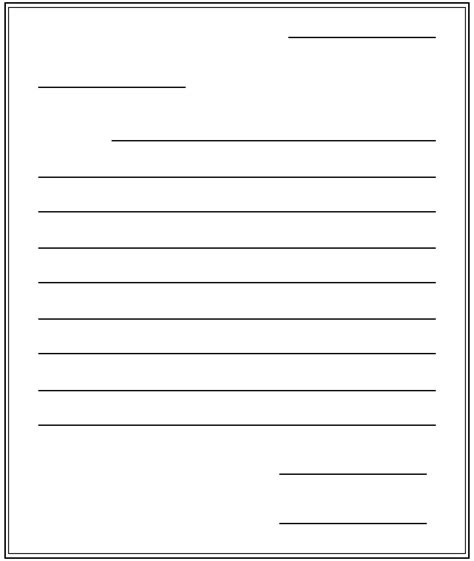 blank letter template printable  blank letter template  students