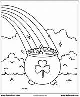 Coloring Pot Rainbow St Gold Patrick Pages Patricks Leprechaun Printable Kids Drawing Sheets Saint Color Crafts Printables Getdrawings Getcolorings March sketch template
