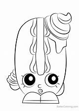 Bun Coloring Pages Shopkins Creamy Kids Printable Color sketch template