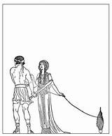 Ariadne Theseus Coloring Pages Greek Mythology Categories sketch template