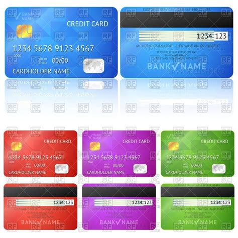 fake credit card template  set  realistic credit card templates