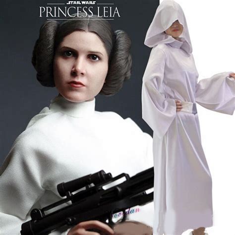 Princess Leia Slave Cosplay Costume White Long Dress Robe Gown Sets