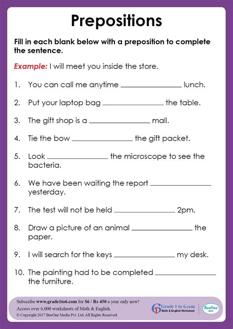 grade  grammar worksheets  learning grammar  exercise