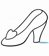 Cinderella Shoe Slipper Glass Drawing Clipart Coloring Shoes Template Silhouette Disney Sketch Princess Preschool Crafts Pages Choose Board Cricut Kids sketch template