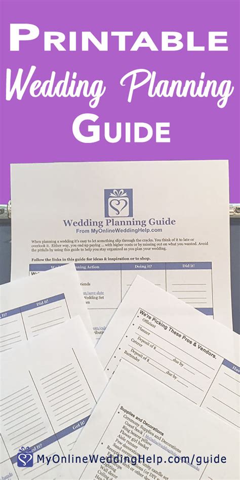 printable wedding planning guide   wedding  wedding