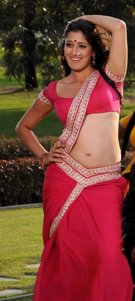 celeb saree south actress lakshmi rai pink blouse cleavage tempting