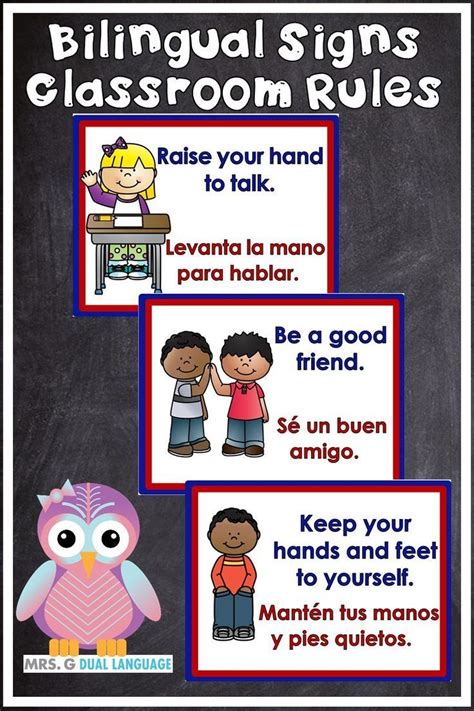 bilingual classroom rules posters english and spanish