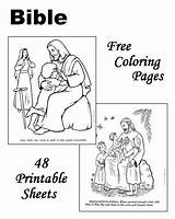 Bible Coloring Pages Printable Color Kids Sheets Children Colouring Preschool Lessons School Stories Jesus Freehomeschooldeals Books Christian Print Sunday Little sketch template