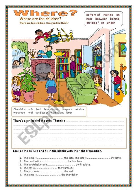 prepositions  place esl worksheet  james