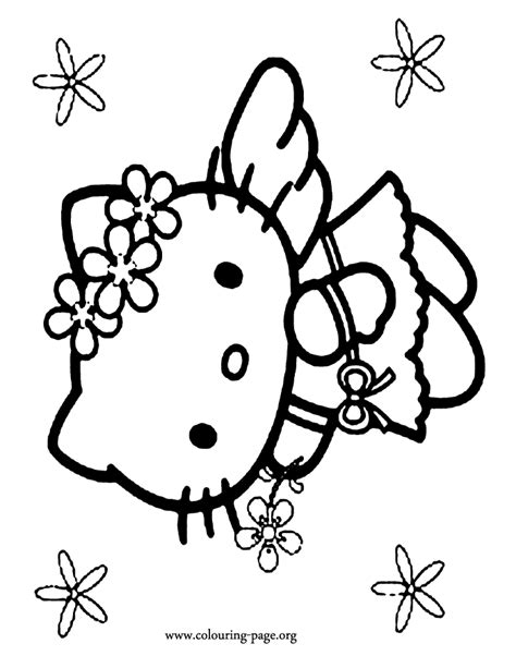 kitty  kitty   angel coloring page  kitty