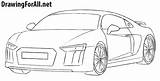 Audi R8 Draw Drawing Drawingforall Cars sketch template