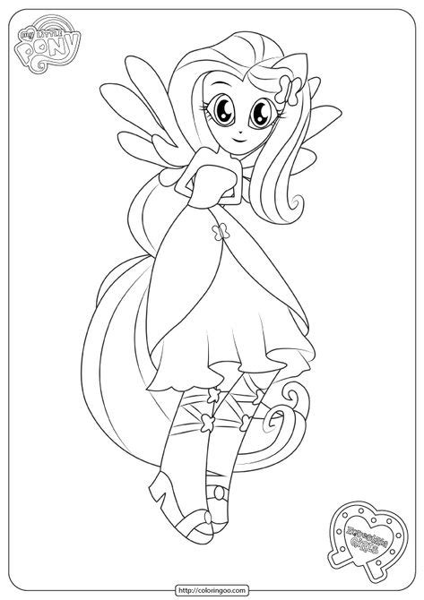 mlp equestria girls fluttershy coloring pages