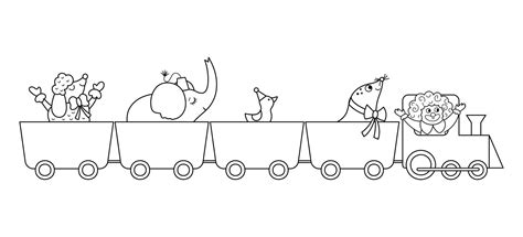 circus train coloring page
