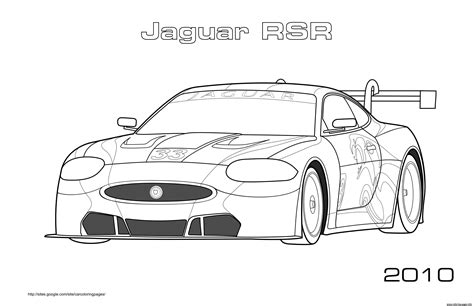 jaguar rsr  coloring page printable