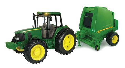 john deere big farm toy tractor  tractor  baler set  scale walmartcom