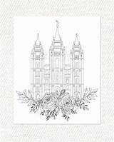Coloring Lds Temple Bountiful sketch template