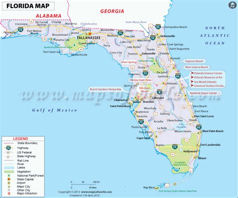 florida map  large images
