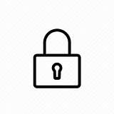 Icon Lock Symbol Locked Sign Screen Icons Outline Mobile 512px sketch template