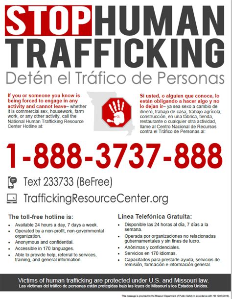 Stop Human Trafficking In Missouri Department Of Public Safety