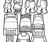 Goldilocks Bears Coloring Three Pages Printable Getdrawings Color Getcolorings Colorings sketch template