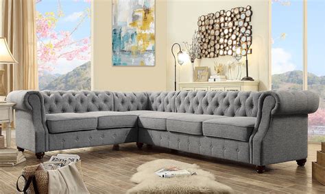 Olivia Tufted 6 Seat Sectional Sofa From Aed 4199 A To Z Furniture