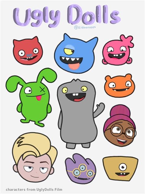 Doll Drawing Ugly Dolls Printable Stickers Being Ugly Anime