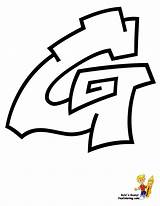 Graffiti Letter Coloring Pages Abc Colouring Alphabet sketch template