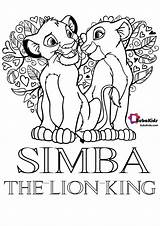 Lion Coloring Simba Bubakids Lionking sketch template