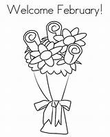February Coloring Welcome Pages Printable Print Sheets Color Kids Twistynoodle Size Noodle Getcolorings Twisty Bouquet Choose Board sketch template