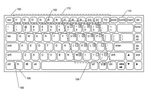 patent  illuminating primary  alternate keyboard symbols