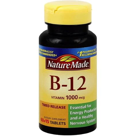 Nature Made Vitamin B 12 Timed Release Tablets 1000 Mcg 75 Ea Pack Of