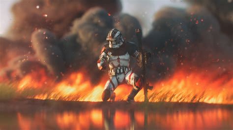 wallpaper  clone trooper star wars fire full hd