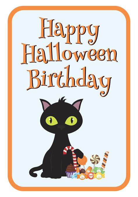 halloween birthday cards  printable