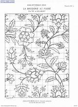 Jacobean Floral Crewel Bordado sketch template