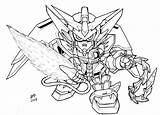 Sd Gundam Epyon Lineart Coloring Pages Deviantart Force Master Version Drawings Robot Search sketch template
