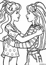 Coloring Pages Barbie Friend Book sketch template