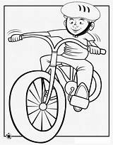 Coloring Bike Riding Boy Print Pages Encourage Ride Learn Kids sketch template