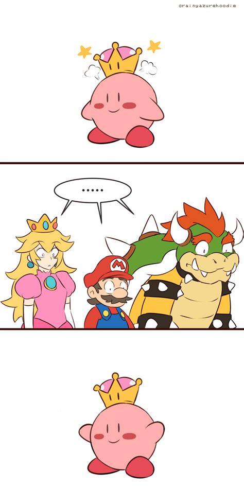 Princess Peach Mario Kirby And Bowser Mario And 2 More Drawn By