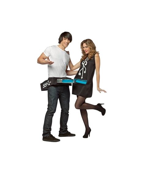 adult usb port and stick costume funny adult couple