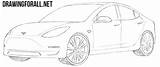 Tesla Model Draw Drawing Cars Drawingforall Stepan Ayvazyan Tutorials Posted sketch template