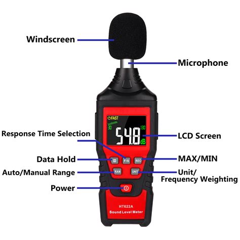 decibel meter digital sound level meter  dba range  maxmin