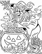 Halloween Coloring Pages Witch Witches Adults Soup Making Frogs Adult Printable Frog Color Print Getcolorings Hard Getdrawings Only Choose Board sketch template